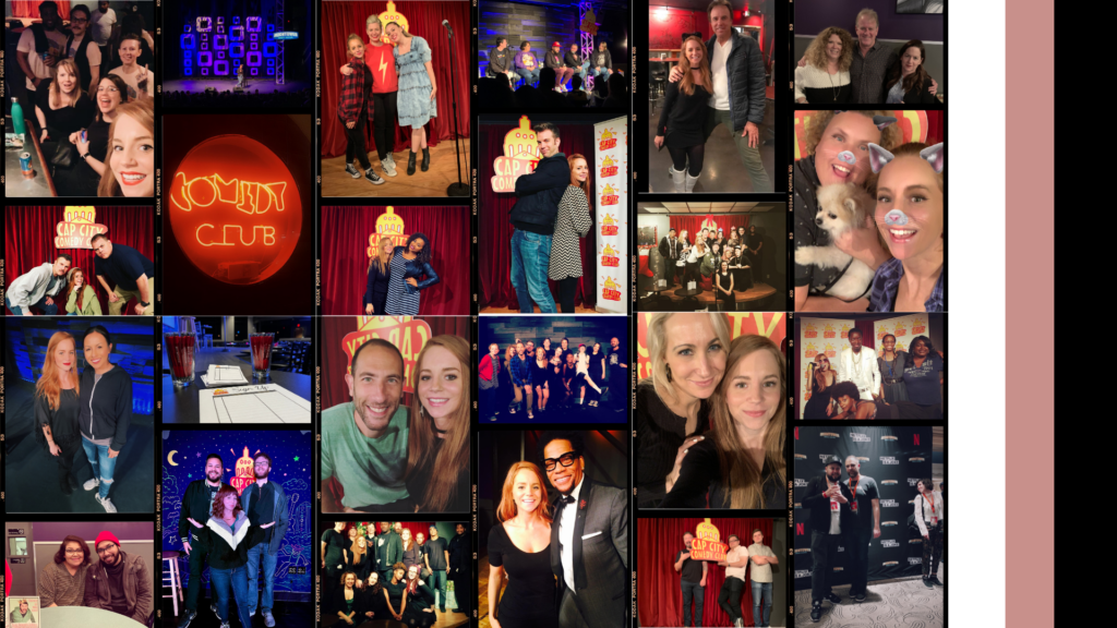 pictures of people at a comedy club 